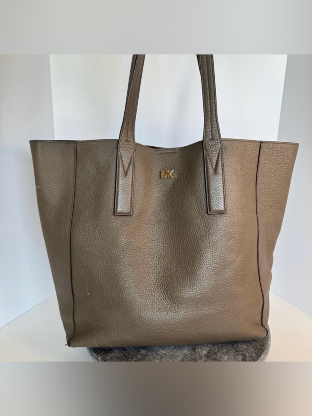Michael Kors Dark Grey Tote Bag Leather Purse
